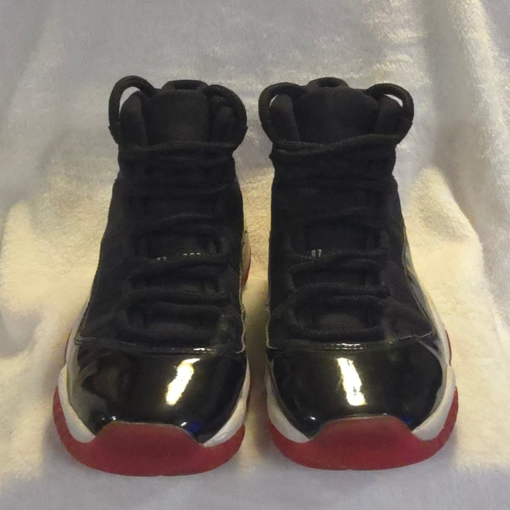 Jordan 11 Retro Bred 2019 Black True Red White 378038-061 Kids 6Y Womens 7.5